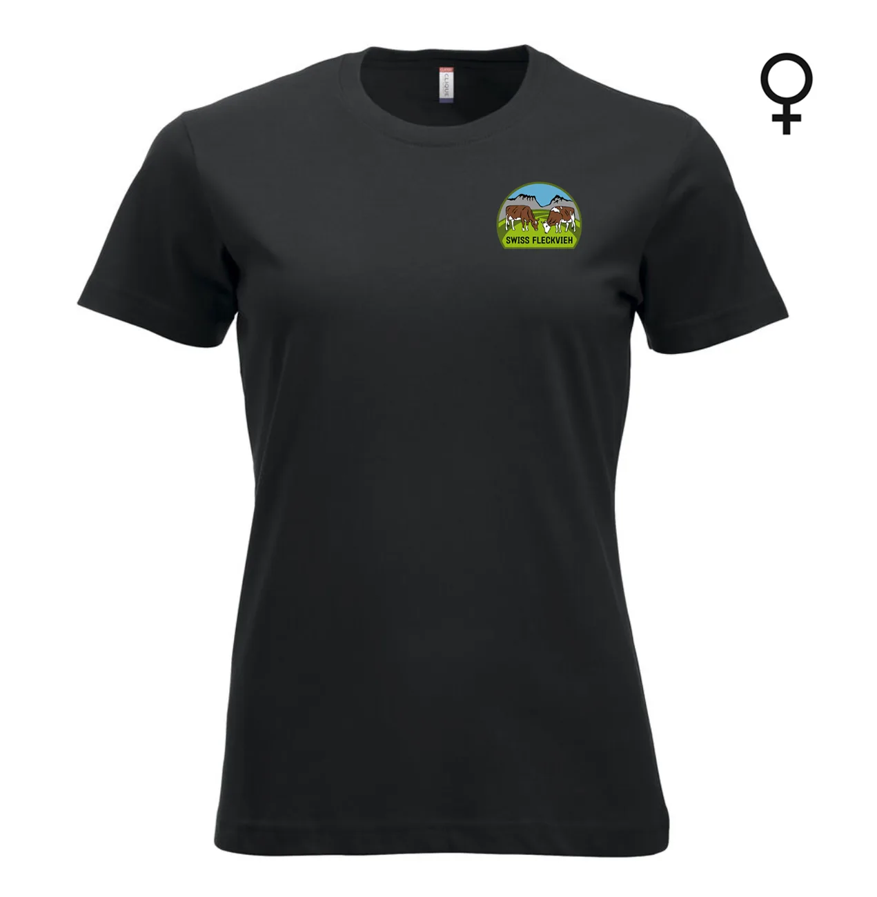 Swiss Fleckvieh Damen T-Shirt, bedruckt