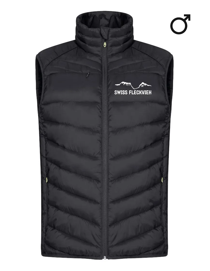 Swiss Fleckvieh Herren Gilet, bestickt