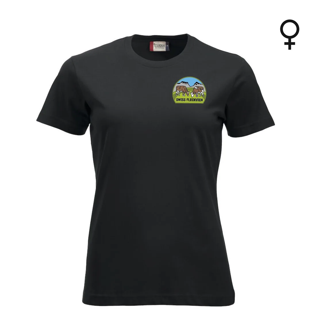 Swiss Fleckvieh Damen T-Shirt, bedruckt