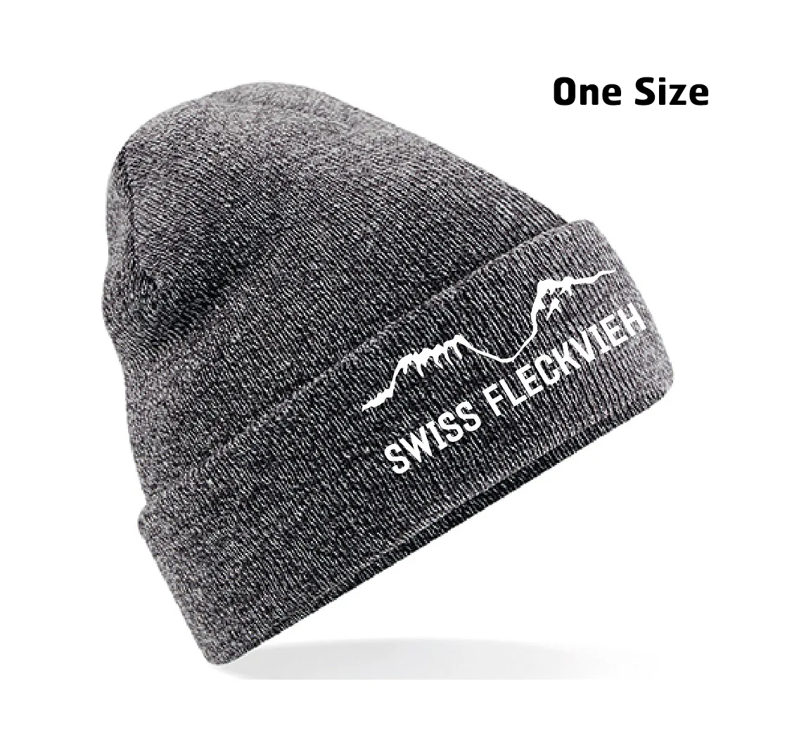 Swiss Fleckvieh Wintermütze, bestickt